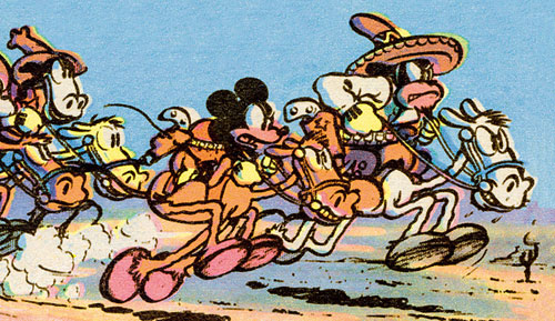 Floyd Gottfredson (1905–1986): Mickey Mouse (im Comic ab 1930). Sonntagsseite des Sunday Mirror vom 23. April 1933 (Privatsammlung, © Disney)