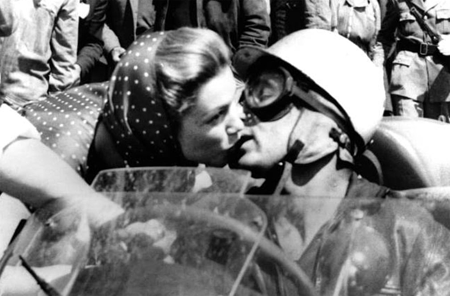 "The Kiss of Death": Linda Christian küsst Alfonso Portago vor seinem tödlichen Unfall.