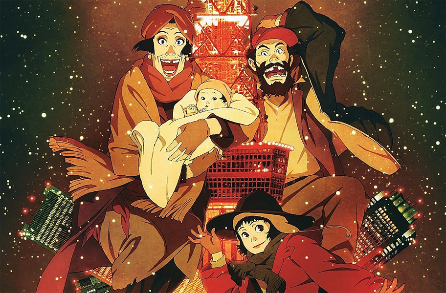 Drei Obdachlose und ein Baby (Animation) Szene aus TOKY GODFATHERS © 2003 Madhouse/Sony Pictures Entertainment Japan